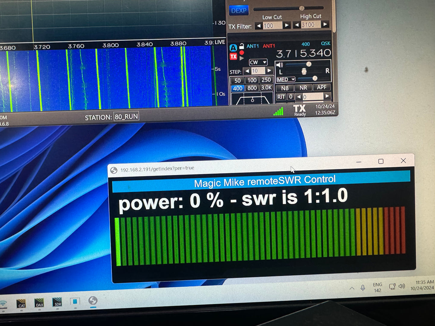 Remote power reader LAN distributor for WaveNode sensors