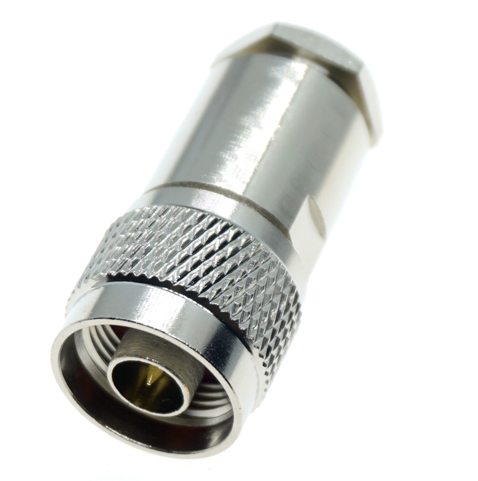 N male connector for 10mm coax - pack of 3