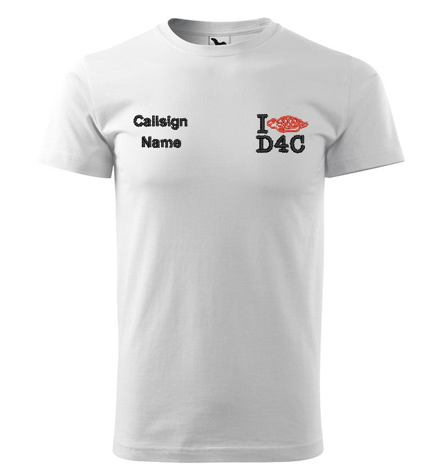 D4C T-shirt with personal call