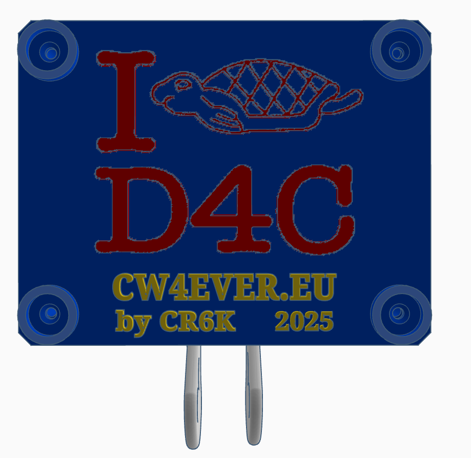 D4C CW Paddle special edition with your call-sign