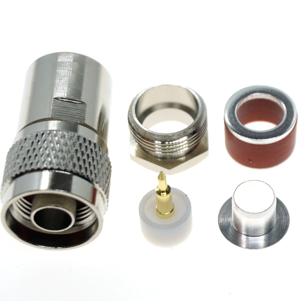 N male connector for 10mm coax - pack of 3